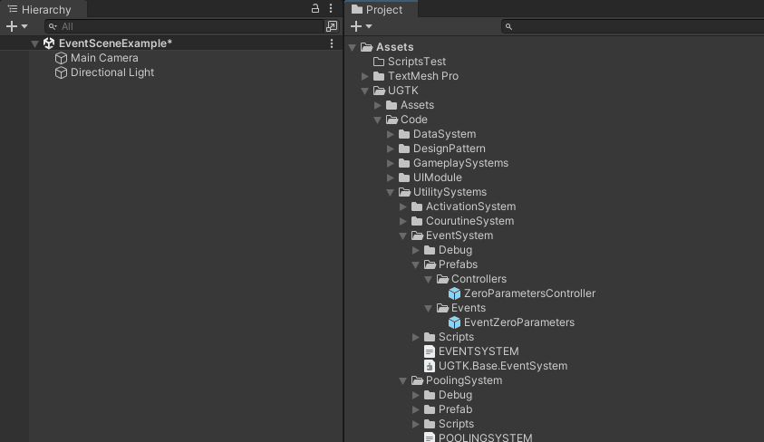 Add events controller in scene