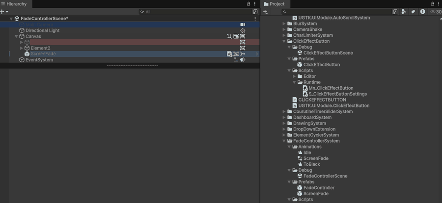 Add fade controller prefab