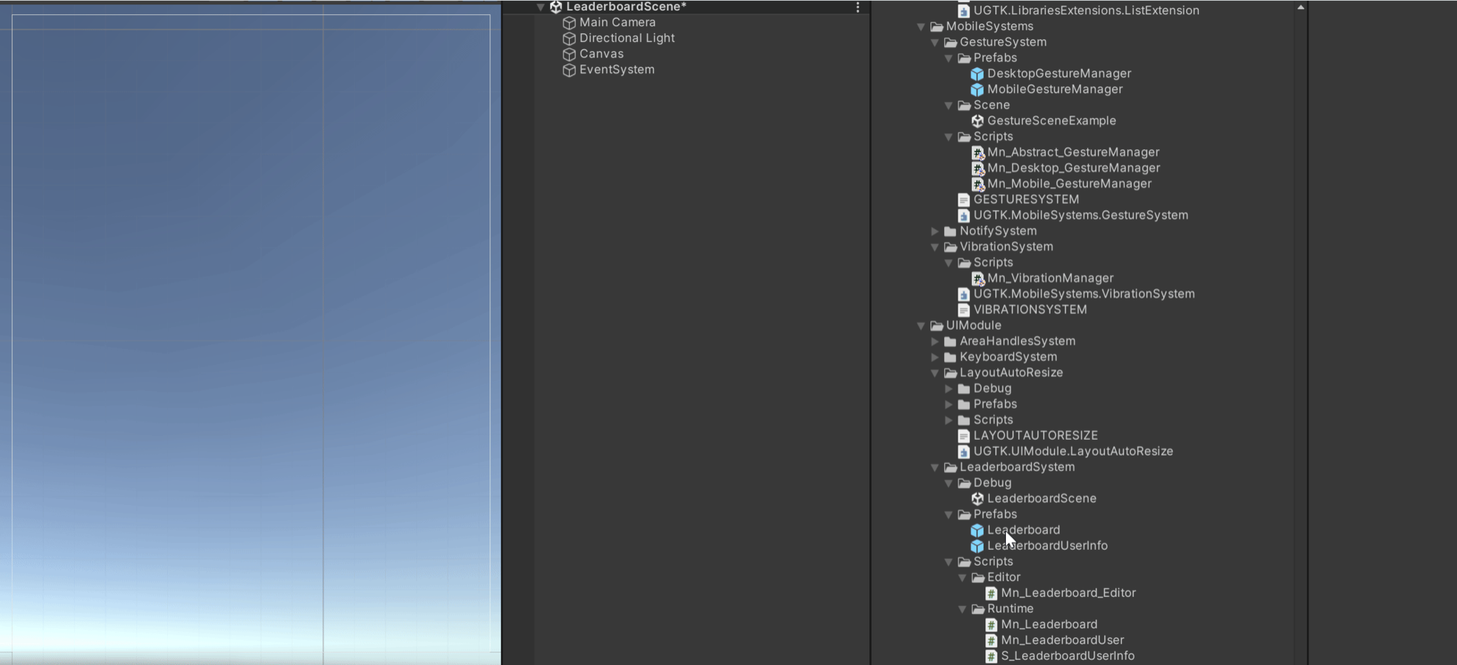 Add leaderboard to scene