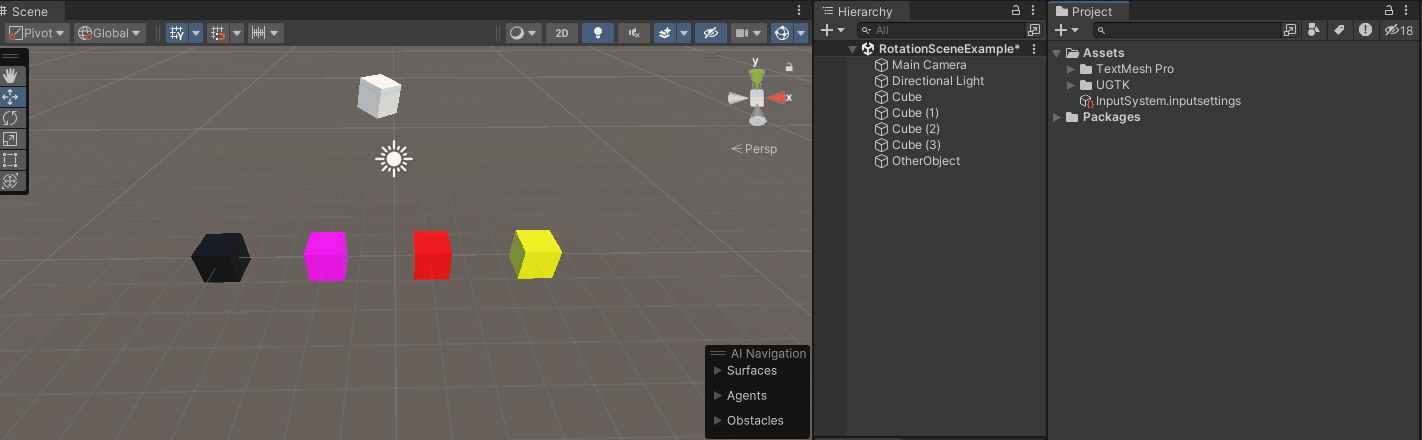 Add rotation component prefabs