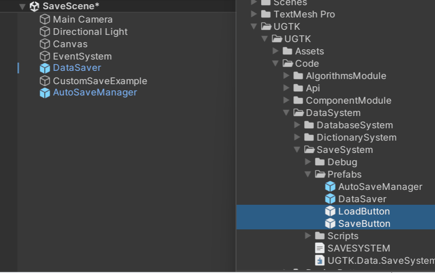 Add save load button