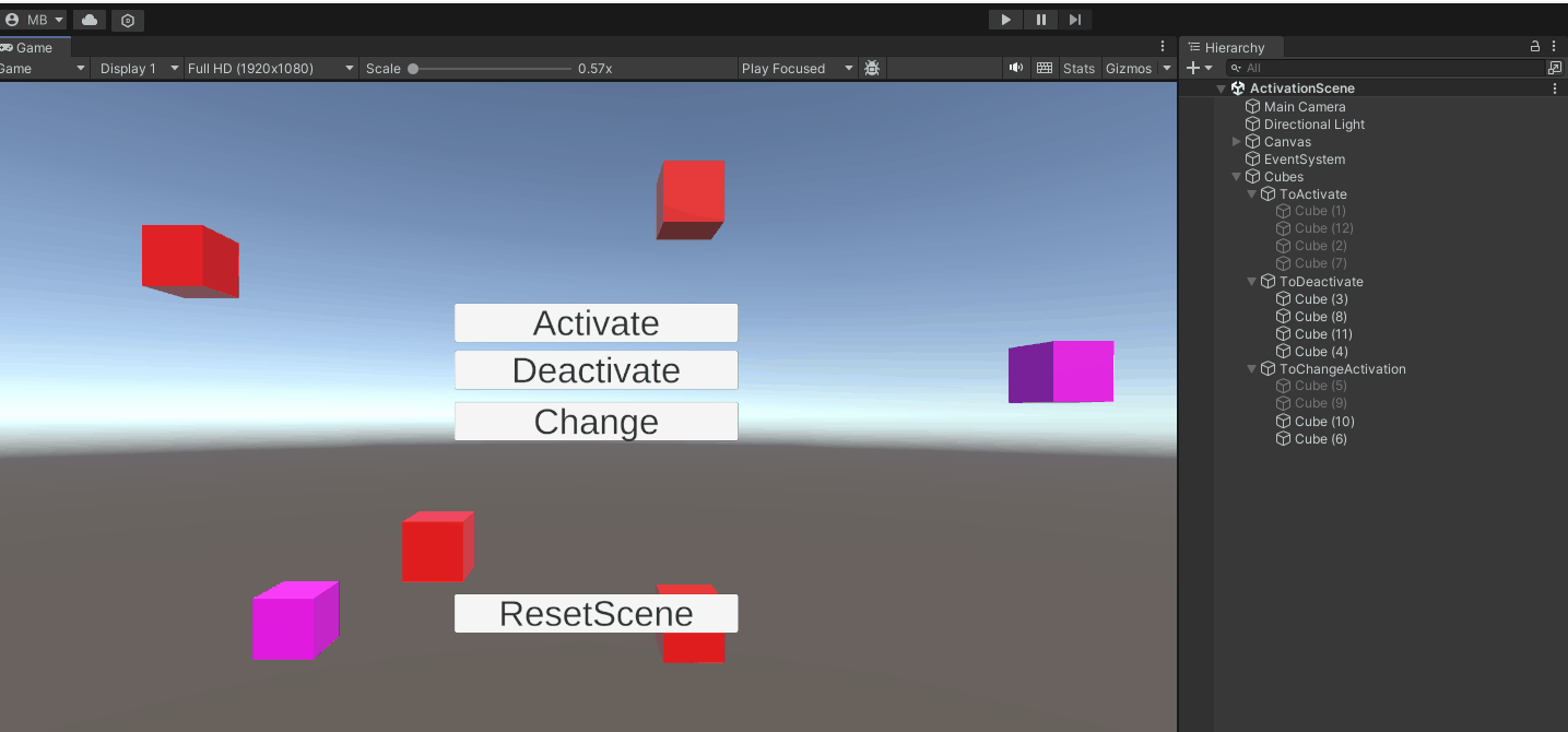 Change objects example