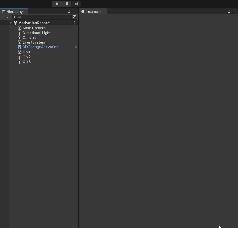 Configure3 d change activation