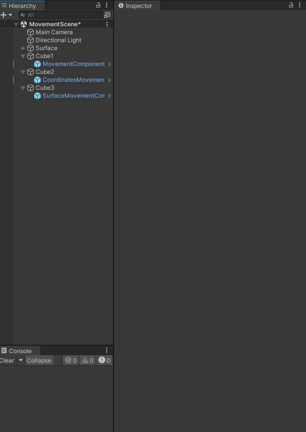 Configure surface movement component