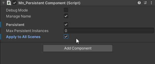 How use persistent component