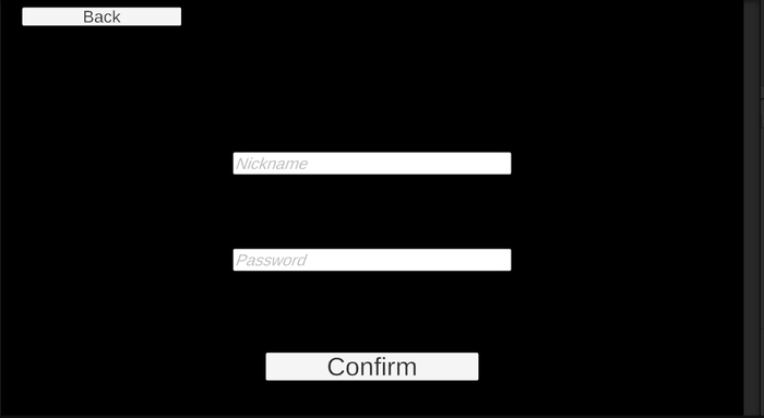 The demo's login screen taking a nickname and a password