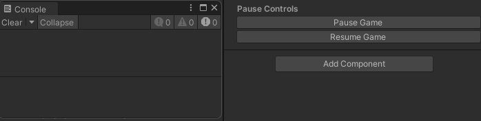 Pause manager scene