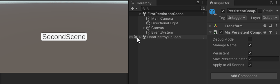 Persistent component test