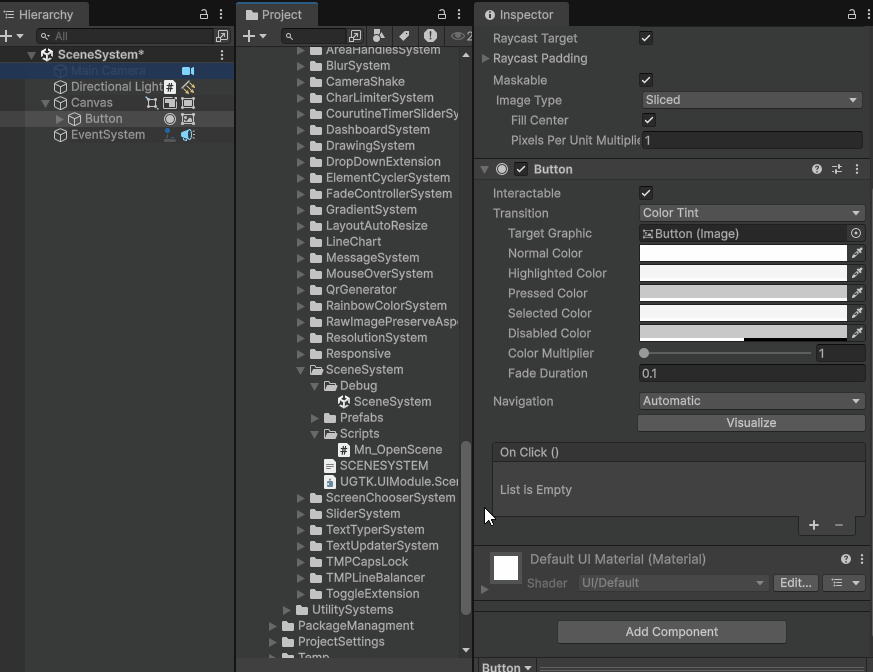 Add mn open scene component