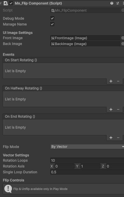 Set flip mode by animation