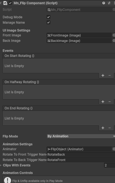 Set flip mode by vector