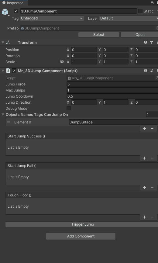 Setup3 d jump component