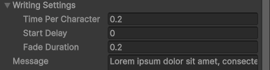 Setup text typer