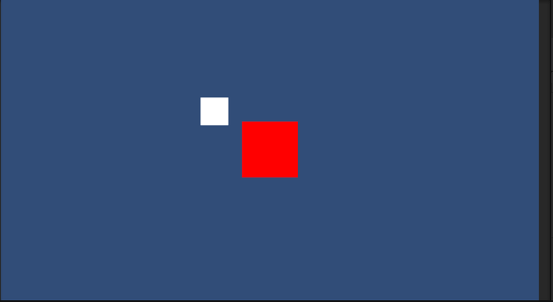 The white square snapping onto the red one when the snap is triggered