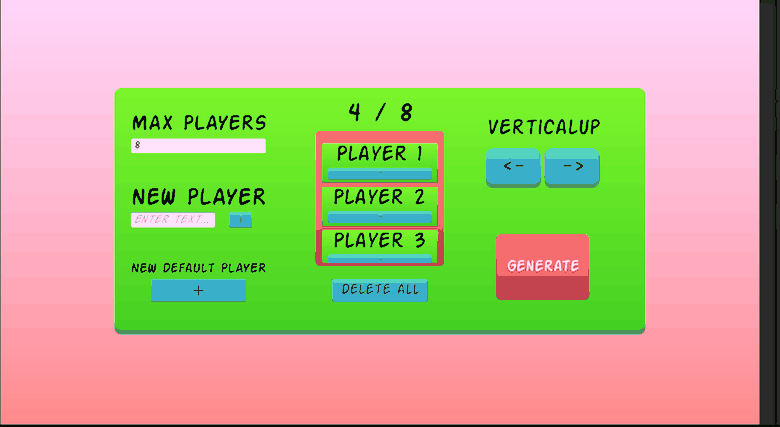 Eight players added to the roster and the bracket drawn from them