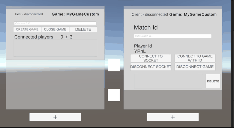 The client title going from Client - disconnected to Client - connected and back